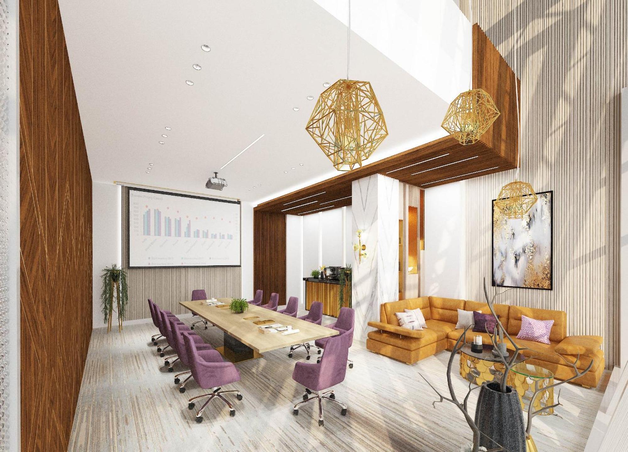Velero Hotel Doha Lusail ภายนอก รูปภาพ 3D rendering of a meeting room