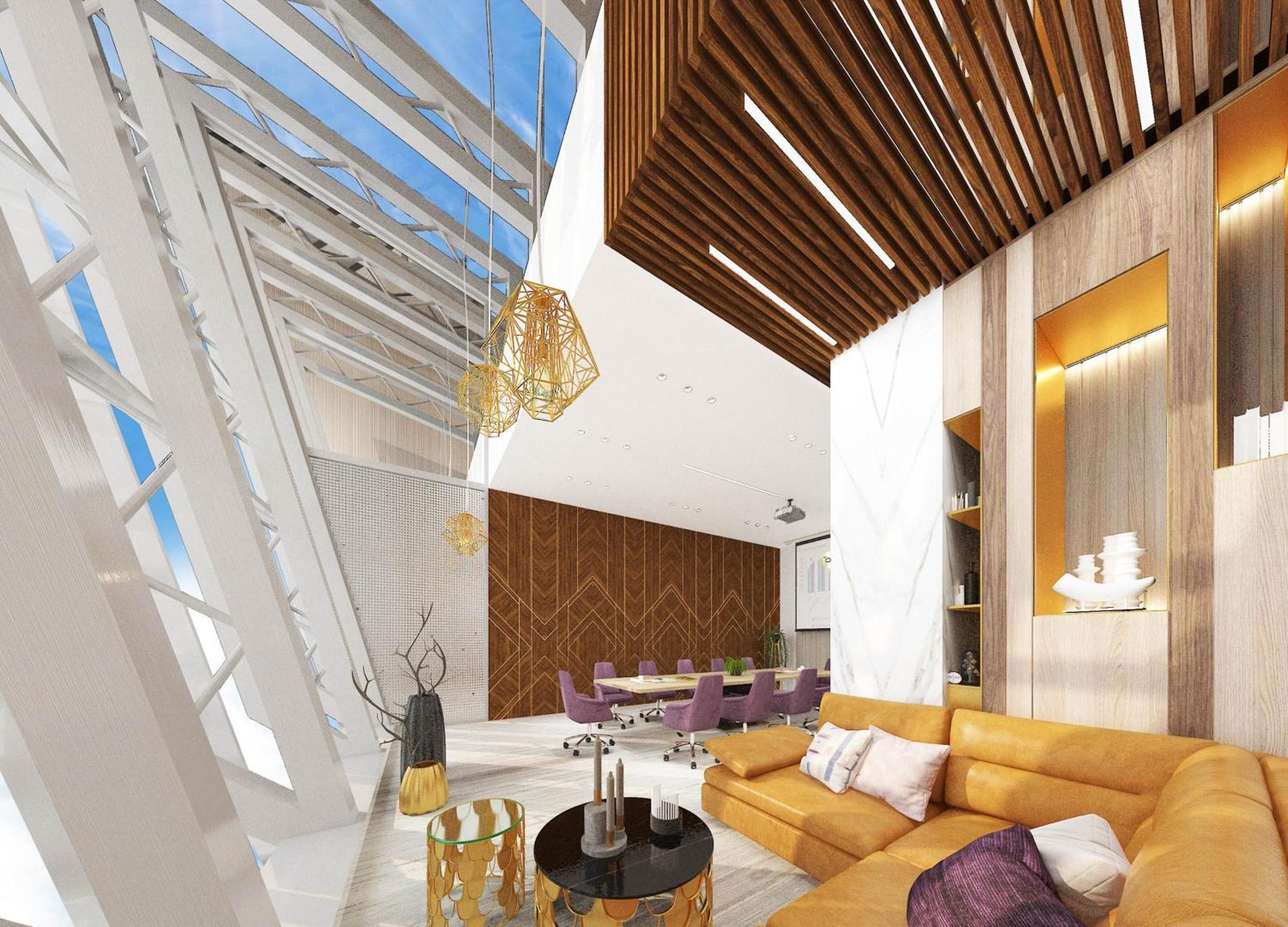Velero Hotel Doha Lusail ภายนอก รูปภาพ Interior of the Sky Loft